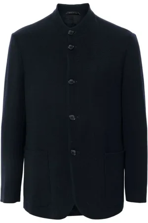 Giorgio Armani Heren, Jassen, Blauw, Maat: XL Wol