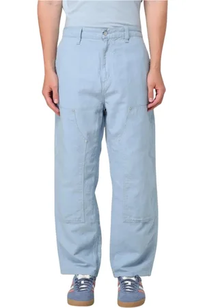 Carhartt Heren, Broeken, Blauw, Maat: L Katoen