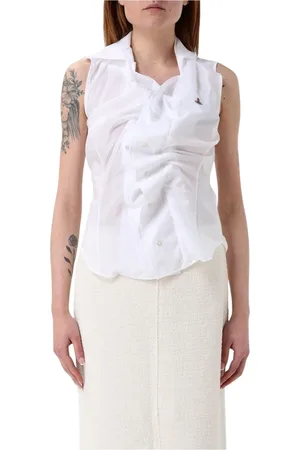 Vivienne Westwood Dames, Blouses & Shirts, Wit, Maat: S Katoen