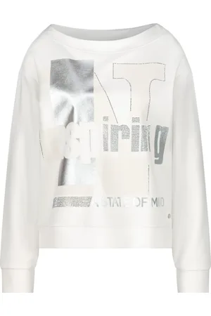 monari Dames, Sweatshirts & Hoodies, Wit, Maat: XS Viscose