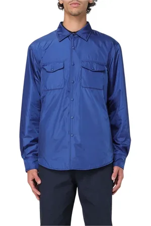 Aspesi Heren, Overhemden, Blauw, Maat: XL Polyamide