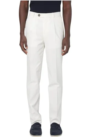 Brunello Cucinelli Heren, Broeken, Wit, Maat: L