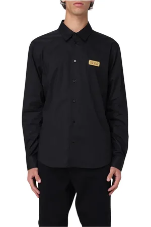 VERSACE Heren, Overhemden, Zwart, Maat: XL