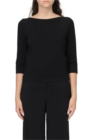 Roberto Collina Dames, Truien, Zwart, Maat: S