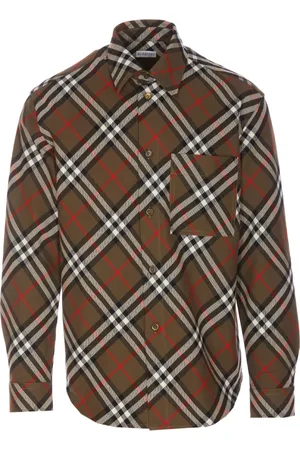 Burberry Heren, Overhemden, Bruin, Maat: M Katoen