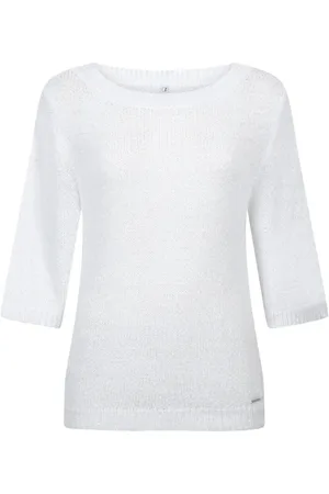 ZOSO Dames, Truien, Wit, Maat: L