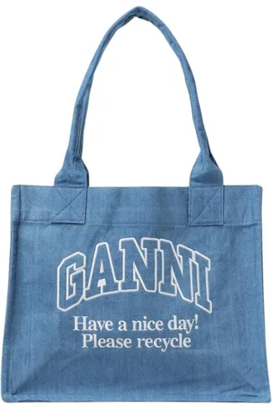 Ganni Dames, Tassen, Blauw, Maat: ONE Size Denim
