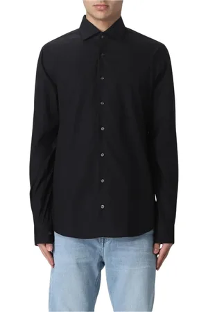 Michael Kors Heren, Overhemden, Zwart, Maat: 4XL Katoen