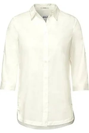 CECIL Dames, Blouses & Shirts, Wit, Maat: S
