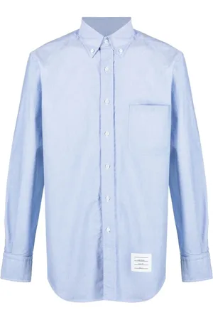 Thom Browne Heren, Overhemden, Blauw, Maat: XL Katoen