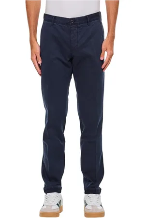 Incotex Heren, Broeken, Blauw, Maat: W32 Katoen