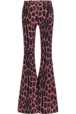 Roberto Cavalli Dames, Broeken, Roze, Maat: S Katoen