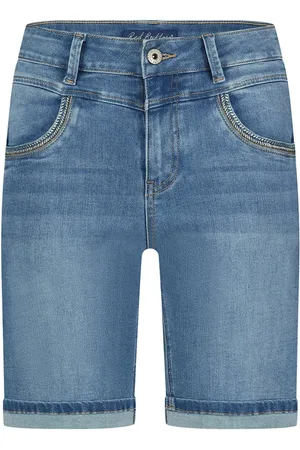 Red Button Dames, Korte broeken, Blauw, Maat: L Katoen