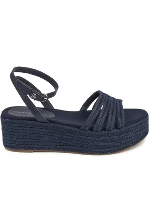Tommy Hilfiger Dames, Schoenen, Blauw, Maat: 37 EU Linnen
