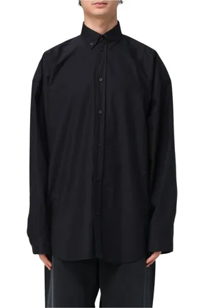 Balenciaga Heren, Overhemden, Zwart, Maat: M Katoen