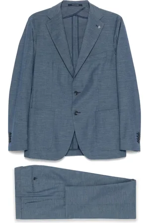 TAGLIATORE Heren, Pakken, Blauw, Maat: M Linnen