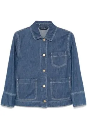 Max Mara Dames, Jassen, Blauw, Maat: L Denim