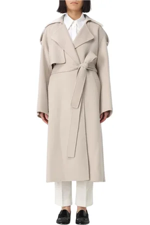 Sportmax Dames, Mantels, Grijs, Maat: 2XS Wol