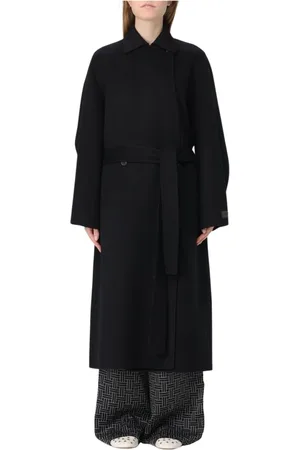 Kenzo Dames, Mantels, Zwart, Maat: S Wol
