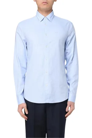 Armani Exchange Heren, Overhemden, Blauw, Maat: L Katoen