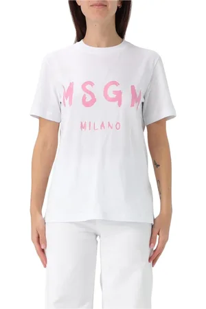 Msgm Dames, Tops, Wit, Maat: M Katoen