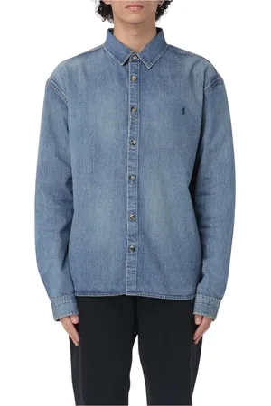 Saint Laurent Heren, Overhemden, Blauw, Maat: M Denim