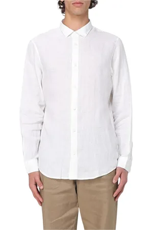 Armani Exchange Heren, Overhemden, Wit, Maat: M Linnen