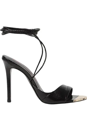 Roberto Cavalli Dames, Schoenen, Zwart, Maat: 39 EU Leer