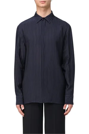 Saint Laurent Heren, Overhemden, Blauw, Maat: XL Zijde