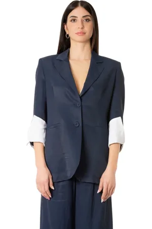 JIJIL Dames, Jassen, Blauw, Maat: XS Linnen