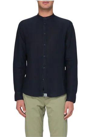 Peuterey Heren, Overhemden, Blauw, Maat: XL Linnen