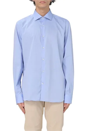 BROOKSFIELD Heren, Overhemden, Blauw, Maat: 5XL Katoen