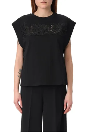 Twin-Set Dames, Tops, Zwart, Maat: XS Katoen