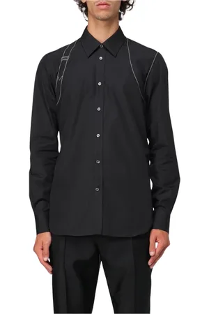 Alexander McQueen Heren, Overhemden, Zwart, Maat: S Katoen