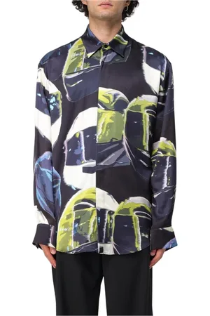 Msgm Heren, Overhemden, Zwart, Maat: 2XL Zijde