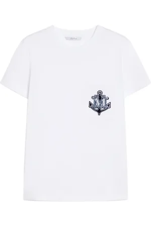 Max Mara Dames, Tops, Wit, Maat: S Katoen