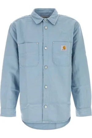 Carhartt Heren, Overhemden, Blauw, Maat: XL Denim
