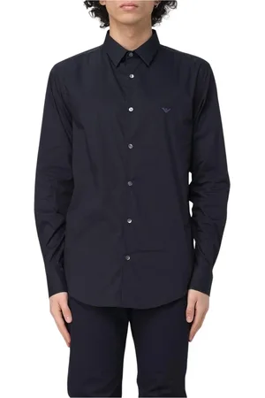 Emporio Armani Heren, Overhemden, Blauw, Maat: L