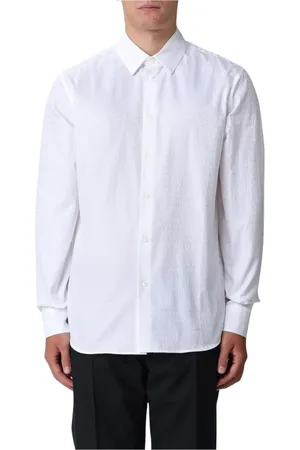 VERSACE Heren, Overhemden, Wit, Maat: 2XL Katoen