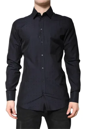 Dolce & Gabbana Heren, Overhemden, Zwart, Maat: 3XS Katoen