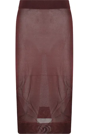 Saint Laurent Dames, Rokken, Bruin, Maat: M Viscose