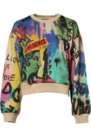 Dolce & Gabbana Dames, Truien, Veelkleurig, Maat: XS Katoen