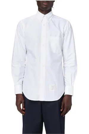 Thom Browne Heren, Overhemden, Wit, Maat: S Katoen