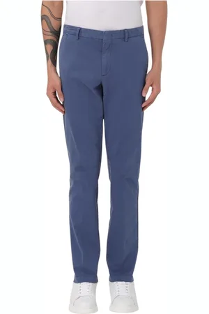HUGO BOSS Heren, Broeken, Blauw, Maat: W44 Katoen