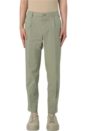 Incotex Heren, Broeken, Groen, Maat: 2XL Wol