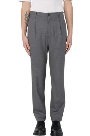 Incotex Heren, Broeken, Grijs, Maat: 2XL Wol