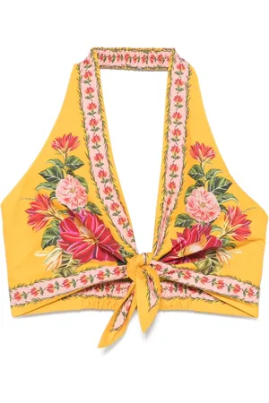 Farm Rio Dames, Tops, Geel, Maat: M