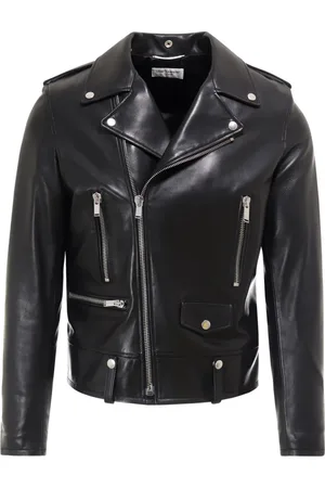 Saint Laurent Heren, Jassen, Zwart, Maat: M Leer