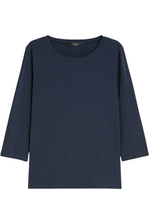 Max Mara Dames, Tops, Blauw, Maat: L Katoen