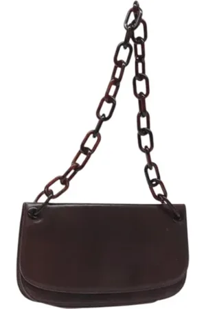 Prada Dames, Pre-owned, Bruin, Maat: ONE Size Leer